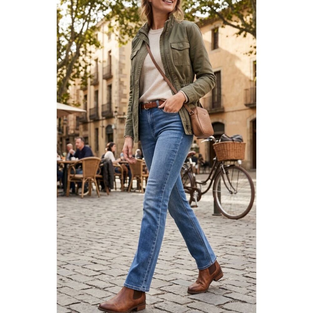 Old Navy Mid-Rise Wow Boot-Cut Jeans Women's Size 2 Long Tall
